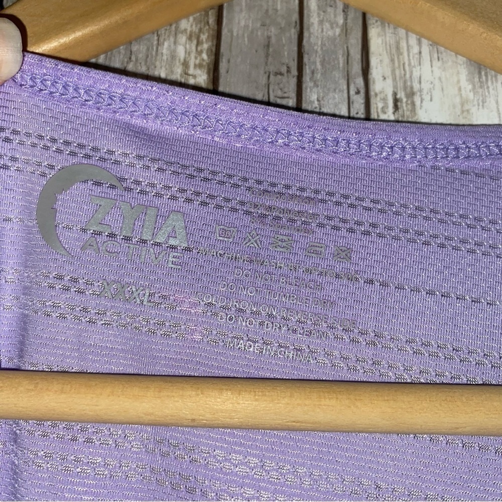 ZYIA Active Lavender Performance Perforated Workout Tank - Picture 5 of 6